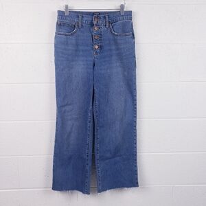 J‎ Crew BU825 Wide-leg Full Length Jean In All Day Stretch Women's Size 27